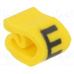 515-02054, Маркер для проводов и кабеля, Маркировка: E, 2-5мм, ПВХ, желтый