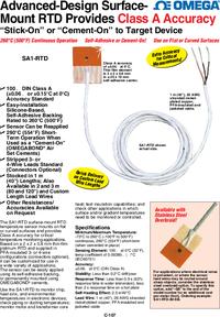 SA1-RTD, RTD SENSOR, THIN FILM DIN PLATINUM, 100R, OMEGA | купить в ...