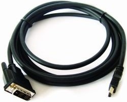 Фото 1/3 Кабель HDMI-DVI Gembird, 4.5м, 19M/19M, single link, черный, позол.разъемы, экран [CC-HDMI-DVI-15]
