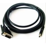 Кабель HDMI-DVI Cablexpert, 1.8м, 19M/19M, single link, черный, позол.разъемы, экран [CC-HDMI-DVI-6]