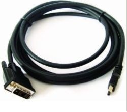 Фото 1/10 Кабель HDMI-DVI Cablexpert, 1.8м, 19M/19M, single link, черный, позол.разъемы, экран [CC-HDMI-DVI-6]