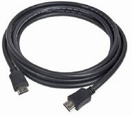Фото 1/3 Кабель HDMI Gembird, 1.8м, v2.0, 19M/19M, черный, позол.разъемы, экран, пакет [CC-HDMI4-6]