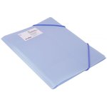Папка на резинке Бюрократ Gems GEMPR05AZURE A4 пластик кор.30мм 0.5мм голубой ...