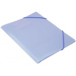 Папка на резинке Бюрократ Gems GEMPR05AZURE A4 пластик кор.30мм 0.5мм голубой топаз карман для визитки