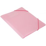 Папка на резинке Бюрократ Gems GEMPR05PIN A4 пластик кор.30мм 0.5мм розовый ...