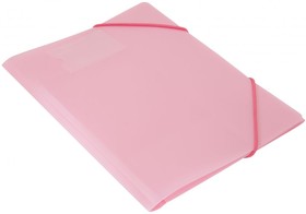 Фото 1/5 Папка на резинке Бюрократ Gems GEMPR05PIN A4 пластик кор.30мм 0.5мм розовый аметист карман для визитки
