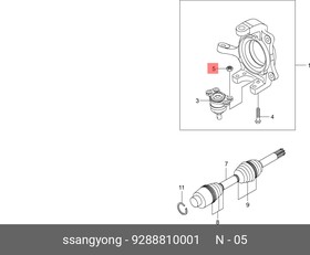 9288810001, Гайка, SsangYong | купить в розницу и оптом