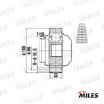 GA10084, ШРУС VW GOLF 04-09/JETTA 06-09/PASSAT 06- (28z) внутр MILES