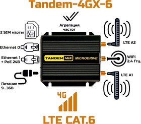 Роутер Tandem-4GX-61, Микродрайв | купить в розницу и оптом