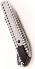 Нож открытый, 18 мм, выдвижное лезвие, металлический корпус 570307