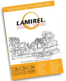Пленка для ламинирования Lamirel, набор А4, A5, A6 по 25 шт., 75 мкм, 75 шт. в упаковке