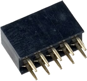 PBD-10, гнездо на плату шаг 2.54мм 2x5 прямое (аналог DS1023-2*5S21)