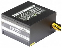 Фото 1/3 Chieftec 650W RTL [GPS-650A8] {ATX-12V V.2.3 PSU with 12 cm fan, Active PFC, fficiency  80% with power cord 230V only}