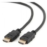 Кабель HDMI Gembird/Cablexpert, 0.5м, v1.4, 19M/19M, черный, позол.разъемы ...
