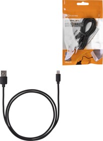 Фото 1/4 Дата-кабель, ДК 3, USB - Lightning, 1 м, черный, TDM