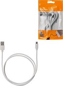 Фото 1/4 Дата-кабель, ДК 4, USB - micro USB, 1 м, белый, TDM