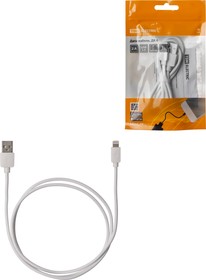 Фото 1/4 Дата-кабель, ДК 6, USB - Lightning, 1 м, белый, TDM