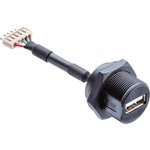 UA-20PMFP-SC8002, Кабель / адаптер; гнездо USB A,штыревой разъем 5pin; USB 2.0