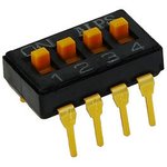 SSGM140100, Переключатель: DIP-SWITCH; Кол-во секций: 4; ON-OFF; 0,025A/24ВDC