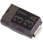 RB058L-60TE25, 0.3uA@60V 60V Single 3A 0.59V@3A DO-214AC Schottky Barrier Diodes ...