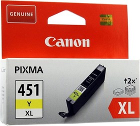 Фото 1/10 Картридж струйный CLI-451XLY (6475B001) для Canon PIXMA iP7240, MG5440, 6340, Желтый, 685стр.