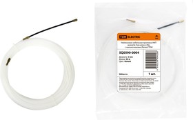 Нейлоновая кабельная протяжка НКП диаметр 3мм длина 20м с наконечниками (белая) TDM