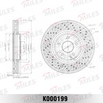 k000199, Диск тормозной передний вентилируемый перфорированный MERCEDES ...