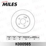 k000565, Диск тормозной MERCEDES W202 1.8-3.0 93-01 передний вент.D=284мм.