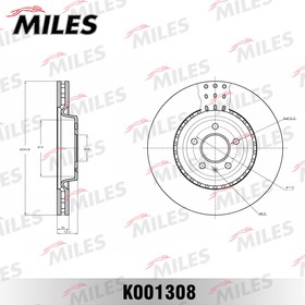 Диск тормозной передний AUDI A6/A7/Q5 08- (TRW DF6149S) K001308