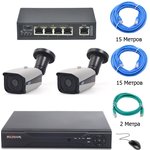 Комплект видеонаблюдения с 2 уличными IP камерами FullHD OSNOVO