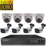 Комплект видеонаблюдения для дома с 8 IP камерами FullHD (внутренние и внешние)