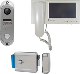 Комплект видеодомофона с электромеханическим замком