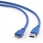 CCP-MUSB3-AMBM-0.5M, Кабель; USB 3.0; вилка USB A,вилка micro USB B; 0,5м; синий