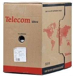 Фото 1/2 Telecom Кабель Ultra Base UTP кат.5e 4 пары (305м) (0.48mm) CCA серый [TUS44048E]