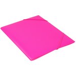 Папка на резинке Бюрократ Double Neon DNE510PINK A4 пластик кор.30мм 0.5мм розовый