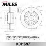 k011697, Диск тормозной MAZDA 6 12- задний