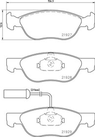 mdb1734, Колодки тормозные дисковые передн. 145 (930) 146 (930) BARCHETTA (183) BRAVA (182) BRAVO I (182) MAR