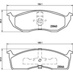 MDB1780, Комплект тормозных колодок, диско