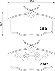 mdb2127, Колодки тормозные дисковые передн. GOL COUNTRY GOL PARATI POINTER POINTER Pickup POINTER Pick-up SAV