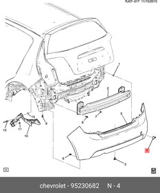 95230682, Заглушка панели