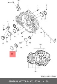 96227056, Пробка картера сцепления
