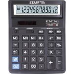 Калькулятор настольный STF-777, 12 разрядов, двойное питание, 210x165мм, ЧЕРНЫЙ 250458