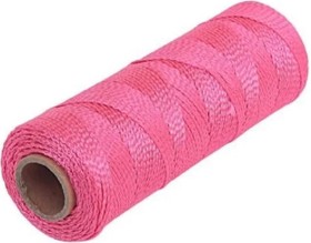 Шнур для кладки кирпича флуоресцентный розовый, 76 м G11255