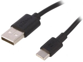 Фото 1/2 59122, Кабель USB 2.0 вилка USB 2.0A,вилка USB 3.1 C 2м черный