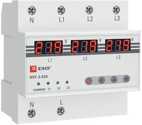 Photo 1/10 Phase selection relay with display RVF-3-63A PROxima EKF RVF-3-63a
