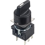 LB1S-3LT6, Black Round Push Button Switch