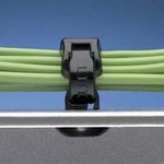 PBMS-H25-M, The push button cable tie mount requires a 0.25" (6.4 mm) hole and ...