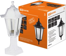 SQ0330-0732, Светильник уличный напольный садово-парковый шестигранник, стойка, пластик, белый НТУ 06-60-001 TDM Electric