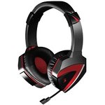 A4 G501, black(red) {Headphones with microphone, 2.2m}
