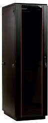 Фото 1/4 Шкаф телекоммуникационный напольный 42U (600x600) дверь стекло, цвет чёрный (ШТК-М-42.6.6-1ААА-9005) (3 коробки)